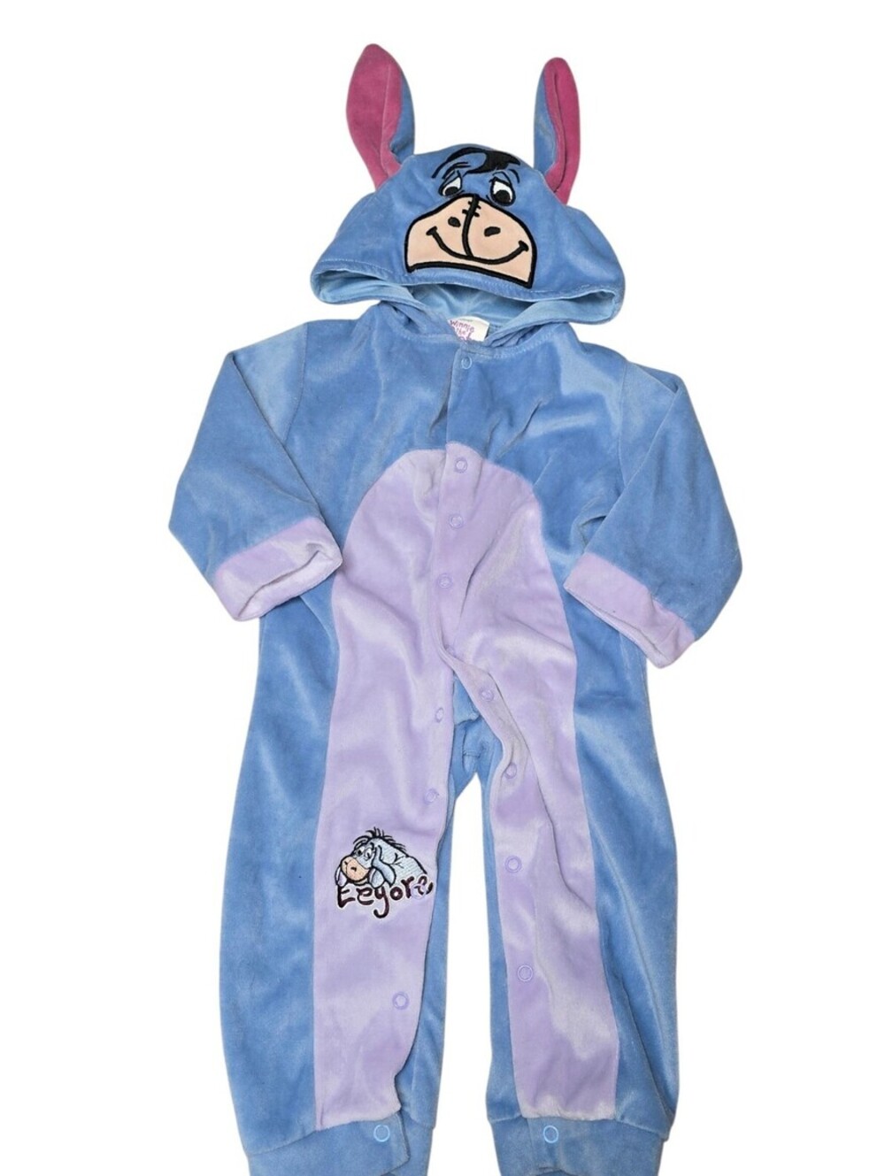 Vintage 2000s Disney Eeyore Baby Halloween Costume 0-6M Winnie Pooh Plush Y2K